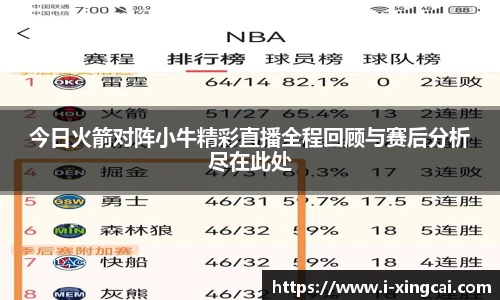 今日火箭对阵小牛精彩直播全程回顾与赛后分析尽在此处